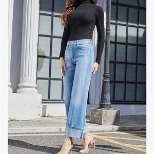 Stylish Light Blue Flare Jeans for Women